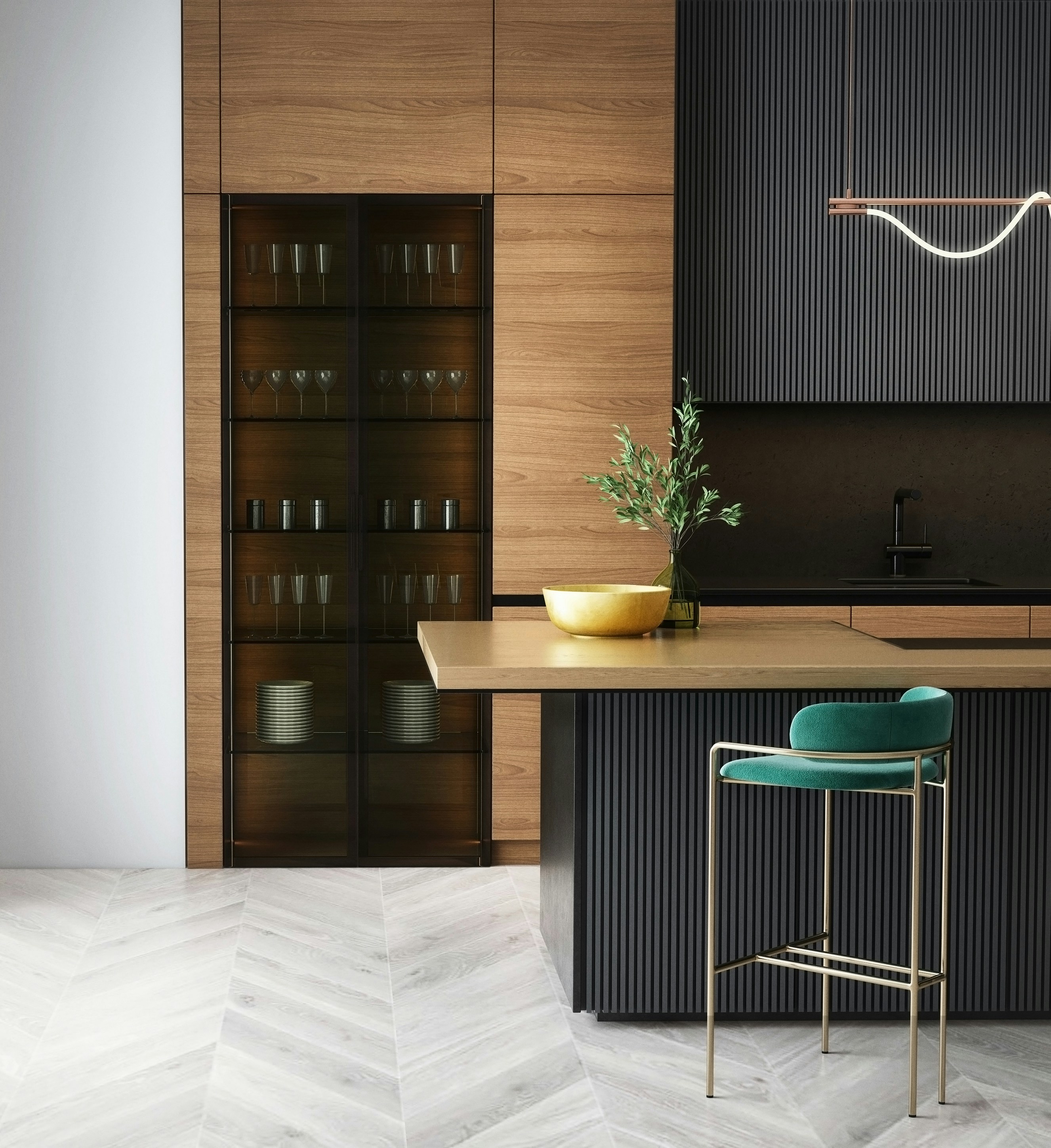 Cocina de diseño con isla